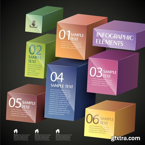 Collection of infographics vol.42, 25xEPS