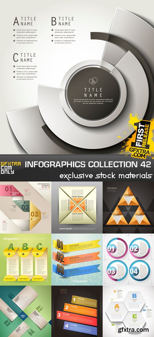 Collection of infographics vol.42, 25xEPS