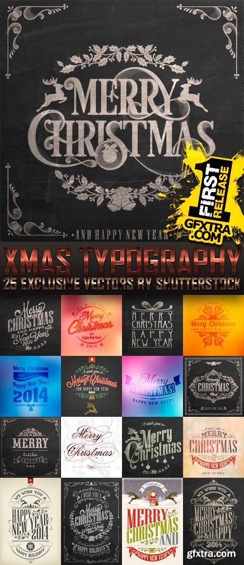 Amazing SS - Xmas Typography, 25xEPS