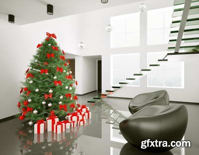 3D Render Christmas Interiors 25xJPG