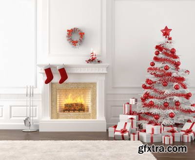 3D Render Christmas Interiors 25xJPG