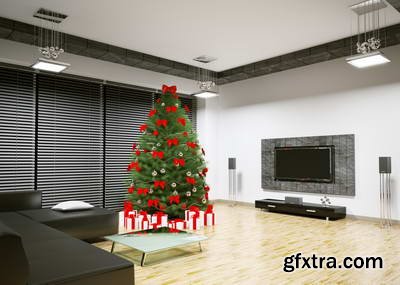 3D Render Christmas Interiors 25xJPG