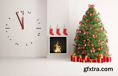 3D Render Christmas Interiors 25xJPG