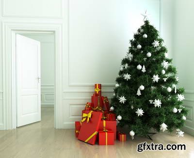 3D Render Christmas Interiors 25xJPG