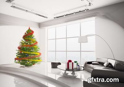 3D Render Christmas Interiors 25xJPG