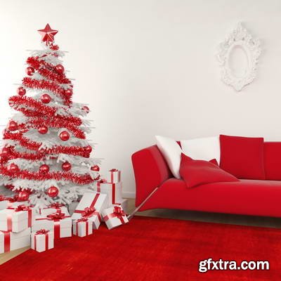 3D Render Christmas Interiors 25xJPG