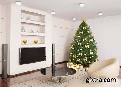 3D Render Christmas Interiors 25xJPG