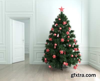 3D Render Christmas Interiors 25xJPG