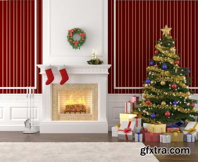 3D Render Christmas Interiors 25xJPG