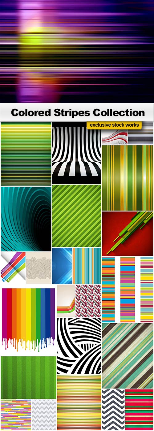 Colored Stripes - 20 EPS + 5 JPEGs