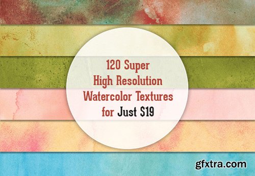 120 Super High Resolution Watercolor Textures