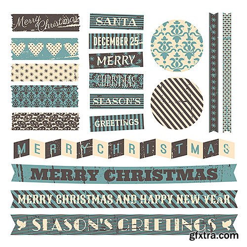 Stickers holiday discounts, Christmas and New Year, 2 - Vector