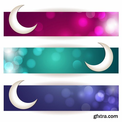 Islamic Background And Banner - 25 Vector