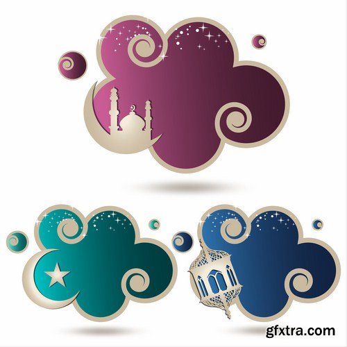 Islamic Background And Banner - 25 Vector