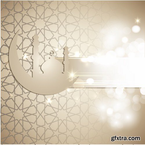 Islamic Background And Banner - 25 Vector