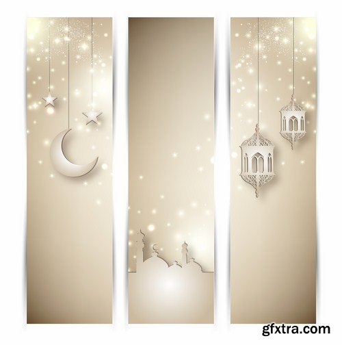 Islamic Background And Banner - 25 Vector