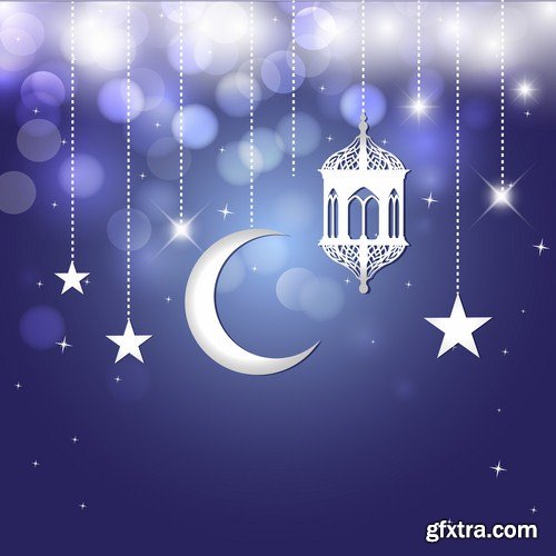 Islamic Background And Banner - 25 Vector