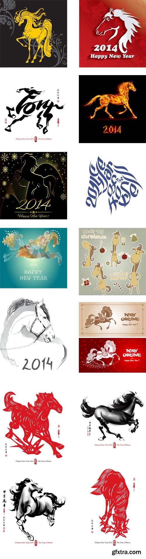 Horse - 2014 New Year symbol, 34xEPS