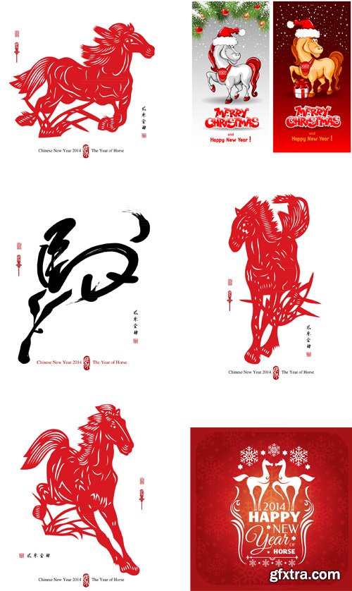 Horse - 2014 New Year symbol, 34xEPS