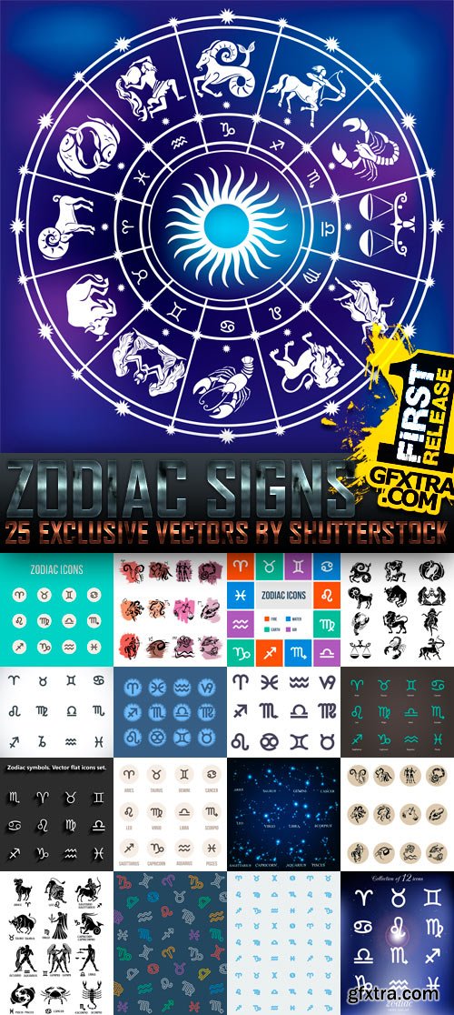 Amazing SS - Zodiac Signs, 25xEPS