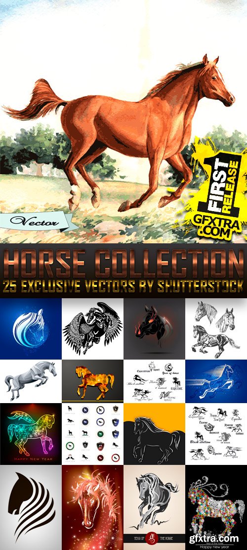 Amazing SS - Horse Collection, 25xEPS