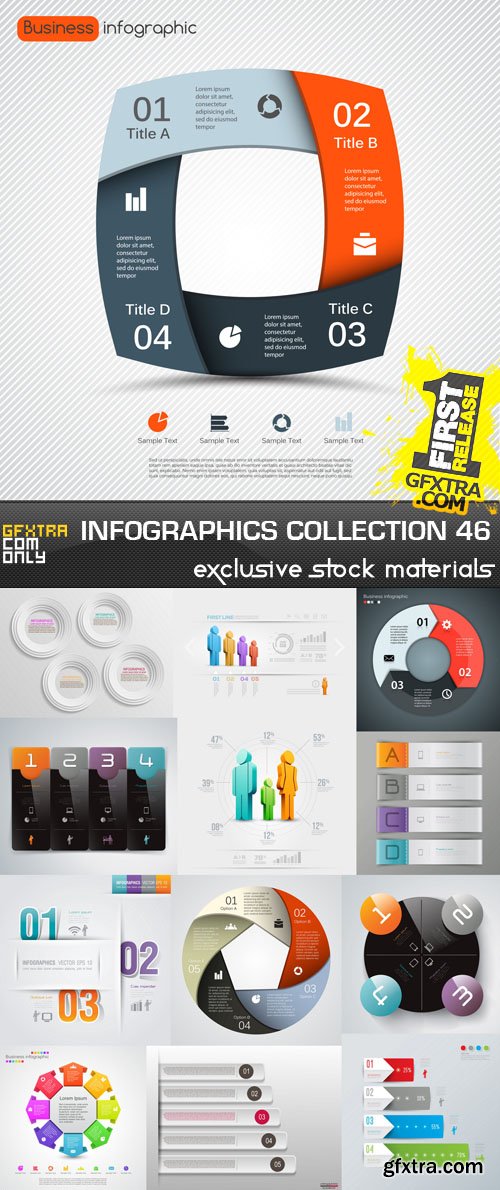 Collection of infographics vol.46, 25xEPS