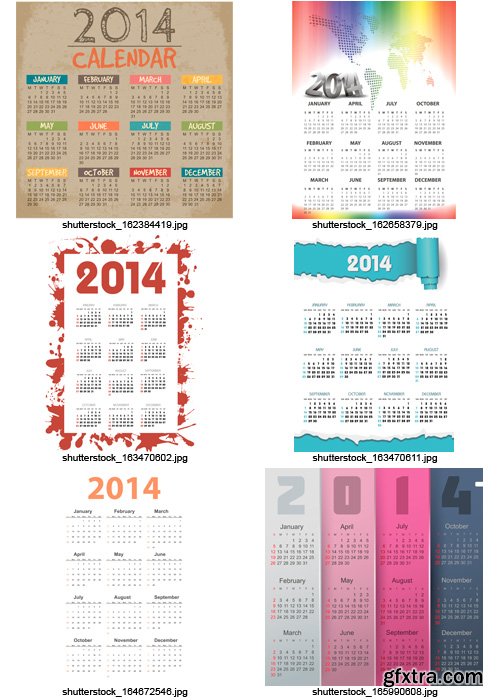 Amazing SS - Calendars for 2014 (vol.9), 25xEPS