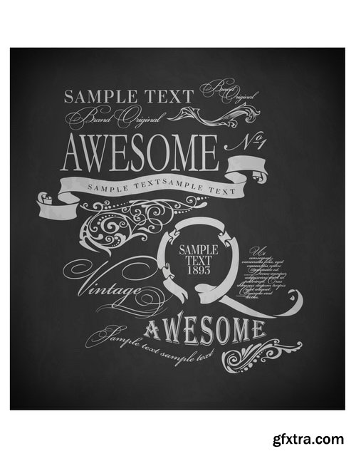 Amazing SS - Typography Christmas 5, 35xEPS