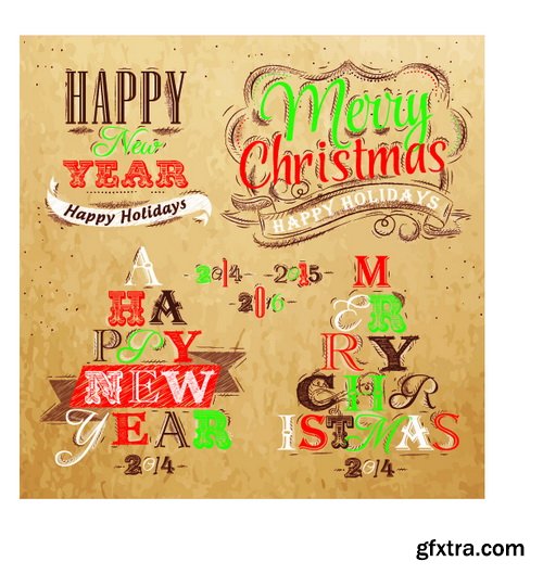 Amazing SS - Typography Christmas 5, 35xEPS