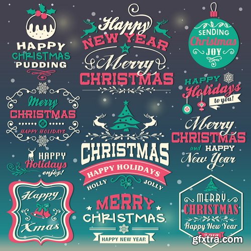 Amazing SS - Typography Christmas 5, 35xEPS