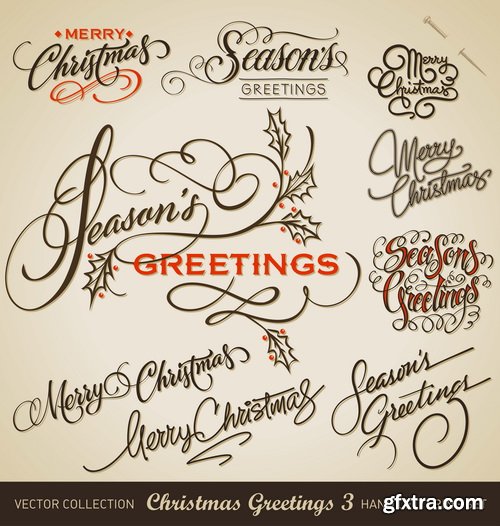 Amazing SS - Typography Christmas 5, 35xEPS