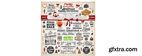 Amazing SS - Typography Christmas 5, 35xEPS