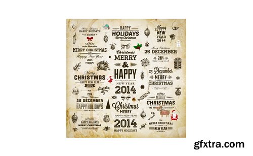 Amazing SS - Typography Christmas 5, 35xEPS