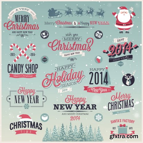 Amazing SS - Typography Christmas 5, 35xEPS