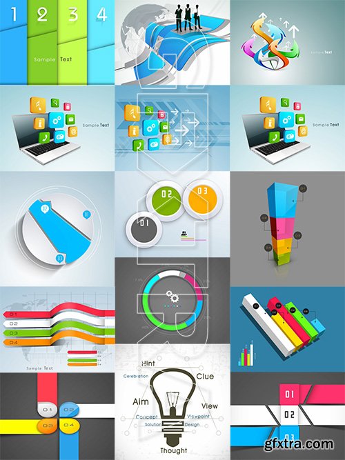 Collection of Infographics and Graphs Vectors