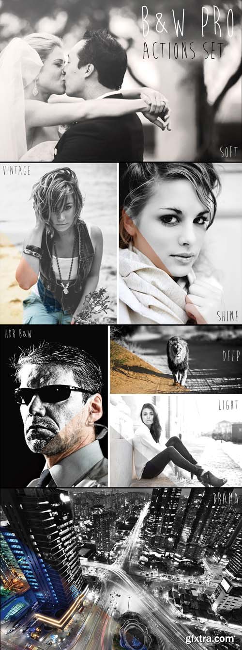 BW PRO Photoshop Actions Set