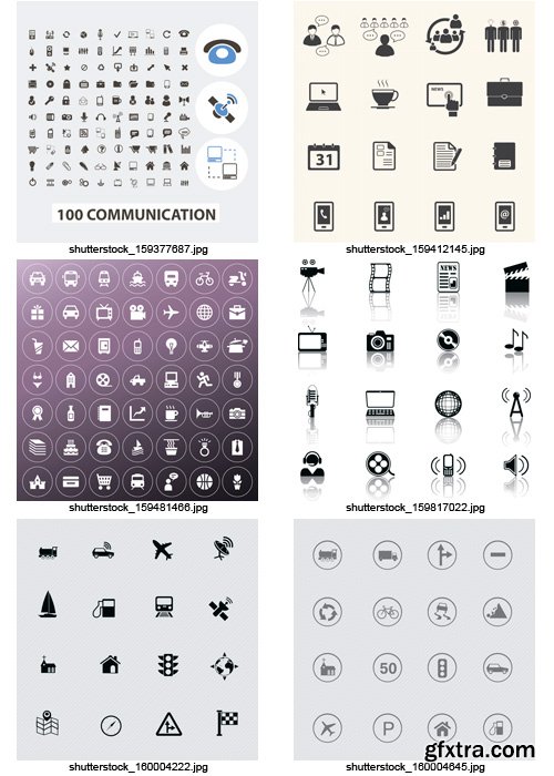 Amazing SS - Black & White Icons 9, 25xEPS