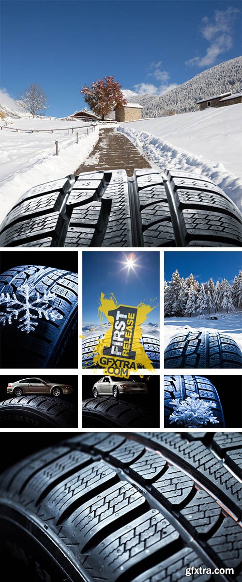 Stock Photo: Winter tires for cars