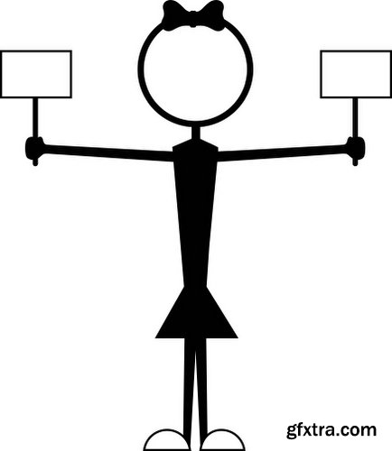 Cartoon Stick Figures Characters Vectors