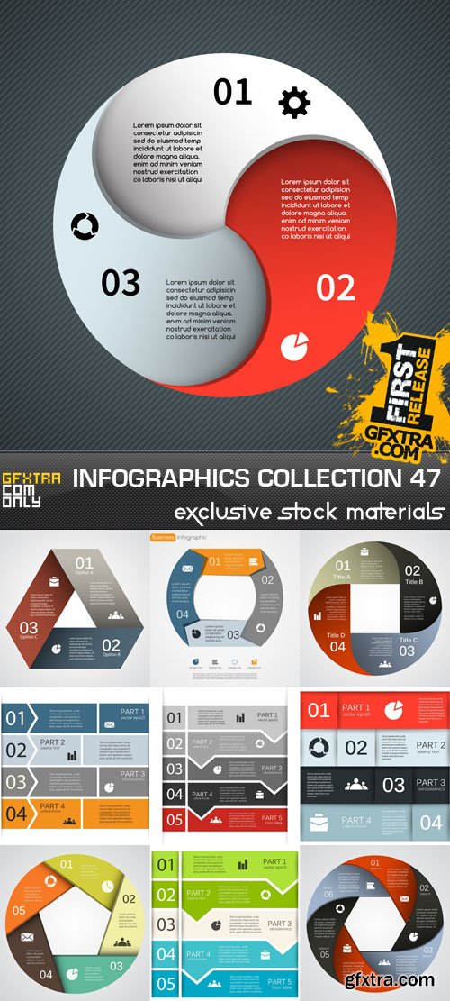 Collection of infographics vol.47, 25xEPS