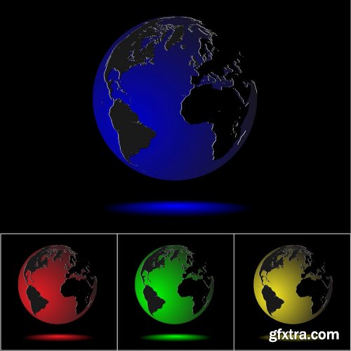 Earth Globe Vectors