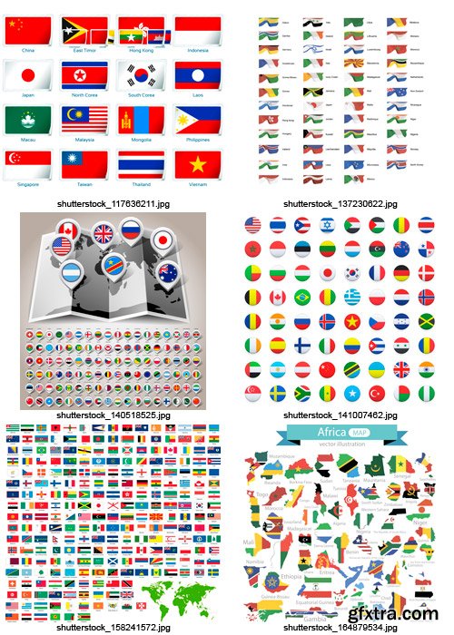 Amazing SS - Flags of the World, 25xEPS