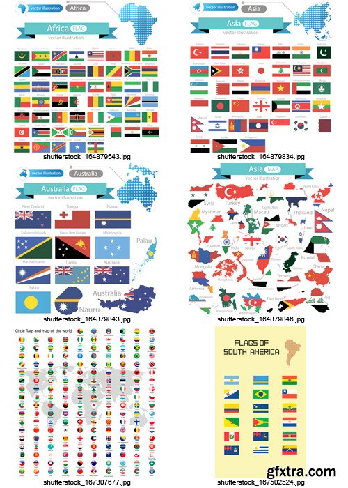 Amazing SS - Flags of the World, 25xEPS