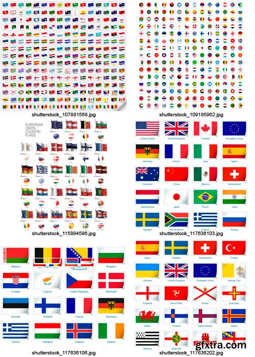 Amazing SS - Flags of the World, 25xEPS