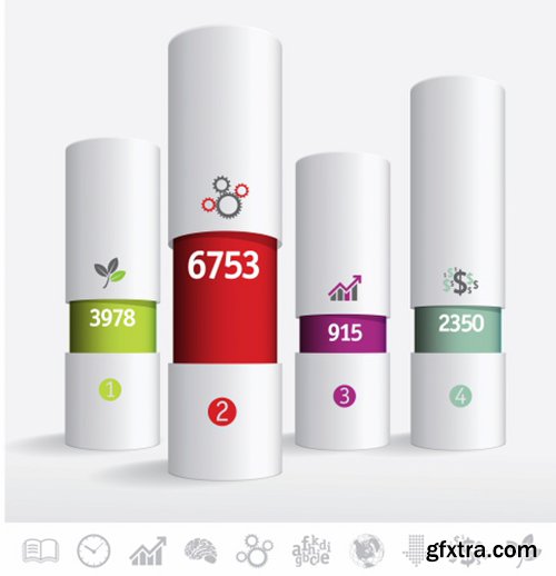 Infographics & Graphs Stock Images Vectors and Illustrations Pack 2