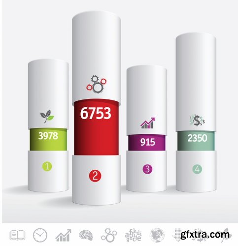 Infographics & Graphs Stock Images Vectors and Illustrations Pack 2