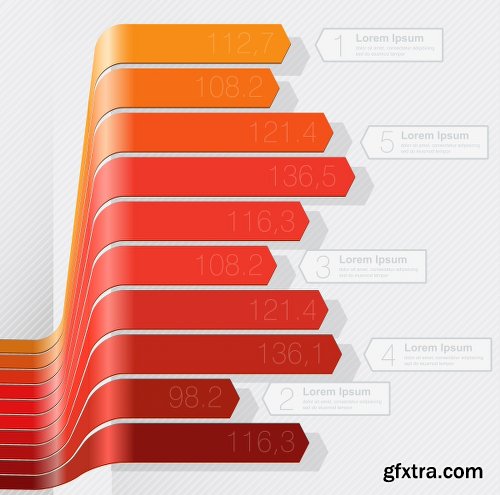 Infographics & Graphs Stock Images Vectors and Illustrations Pack 2