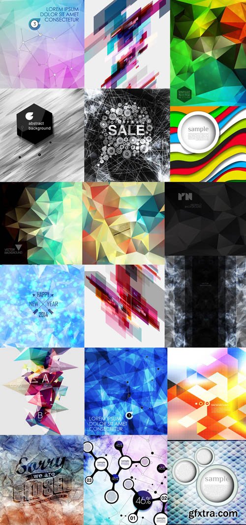 Collection of Vector Abstract Backgrounds Vol.58, 25xEPS