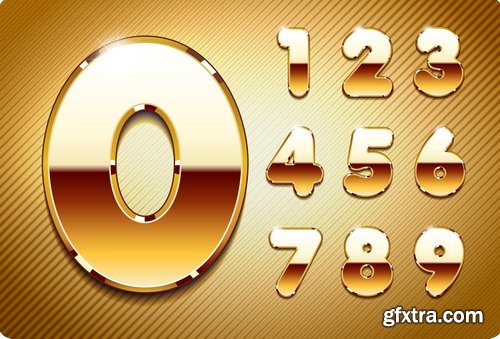 Chrome Metal And Gold Vector Alphabet - 33xEPS-2xJPG