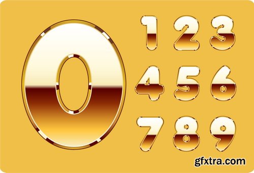 Chrome Metal And Gold Vector Alphabet - 33xEPS-2xJPG